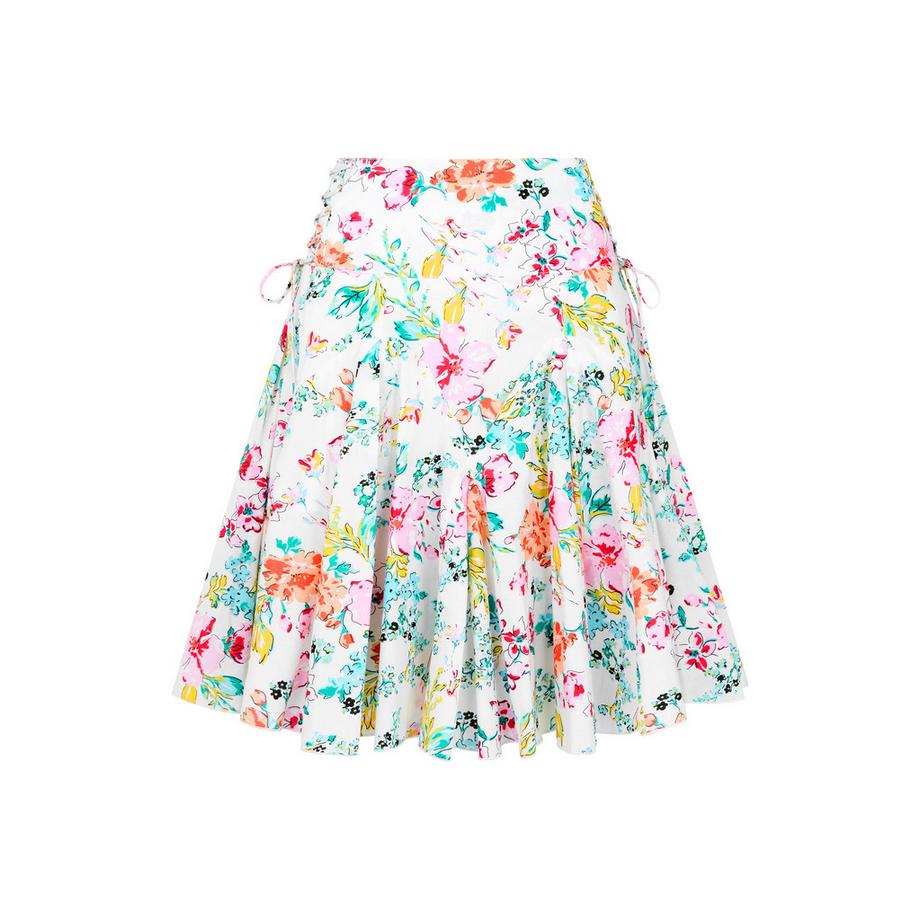 Joe Browns Midirock mit Blumenprint und Schnürdetail  