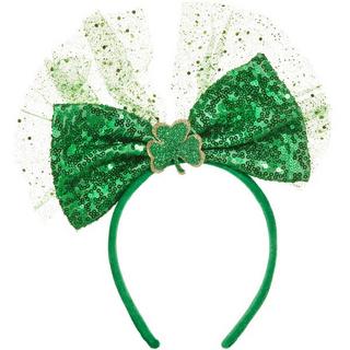 Tectake  St. Patrick’s Day Kopfschmuck Schleife mit Pailletten 