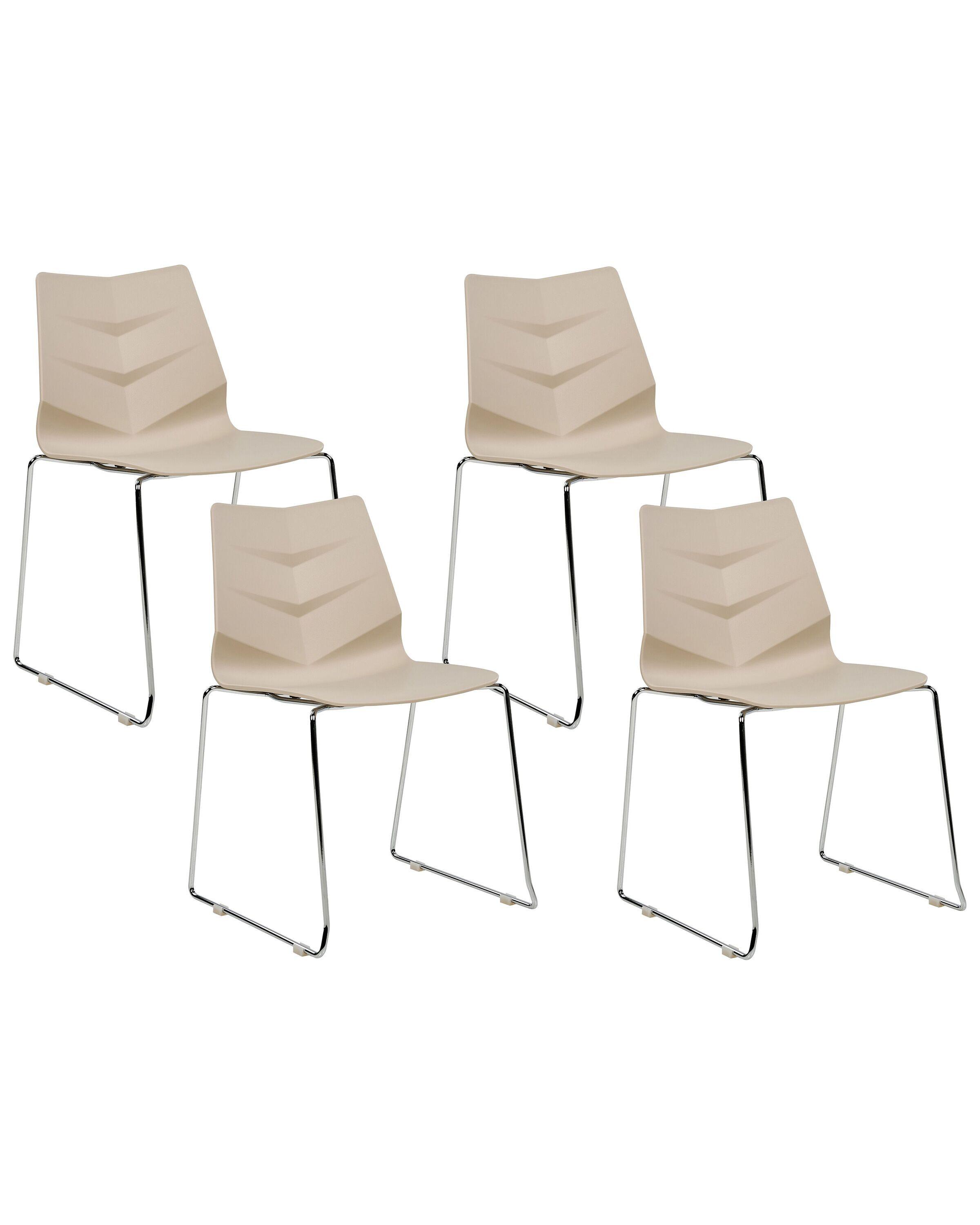 Beliani Lot de 4 chaises de salle à manger en Polypropylène Moderne HARTLEY  