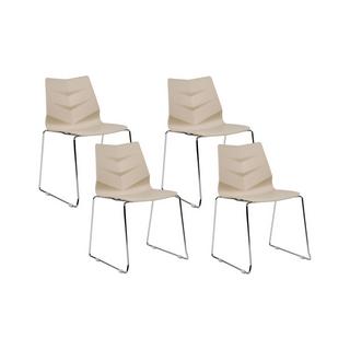 Beliani Lot de 4 chaises de salle à manger en Polypropylène Moderne HARTLEY  