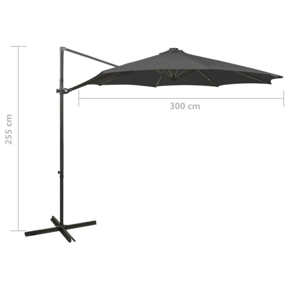 VidaXL Parasol de jardin en porte-à-faux  