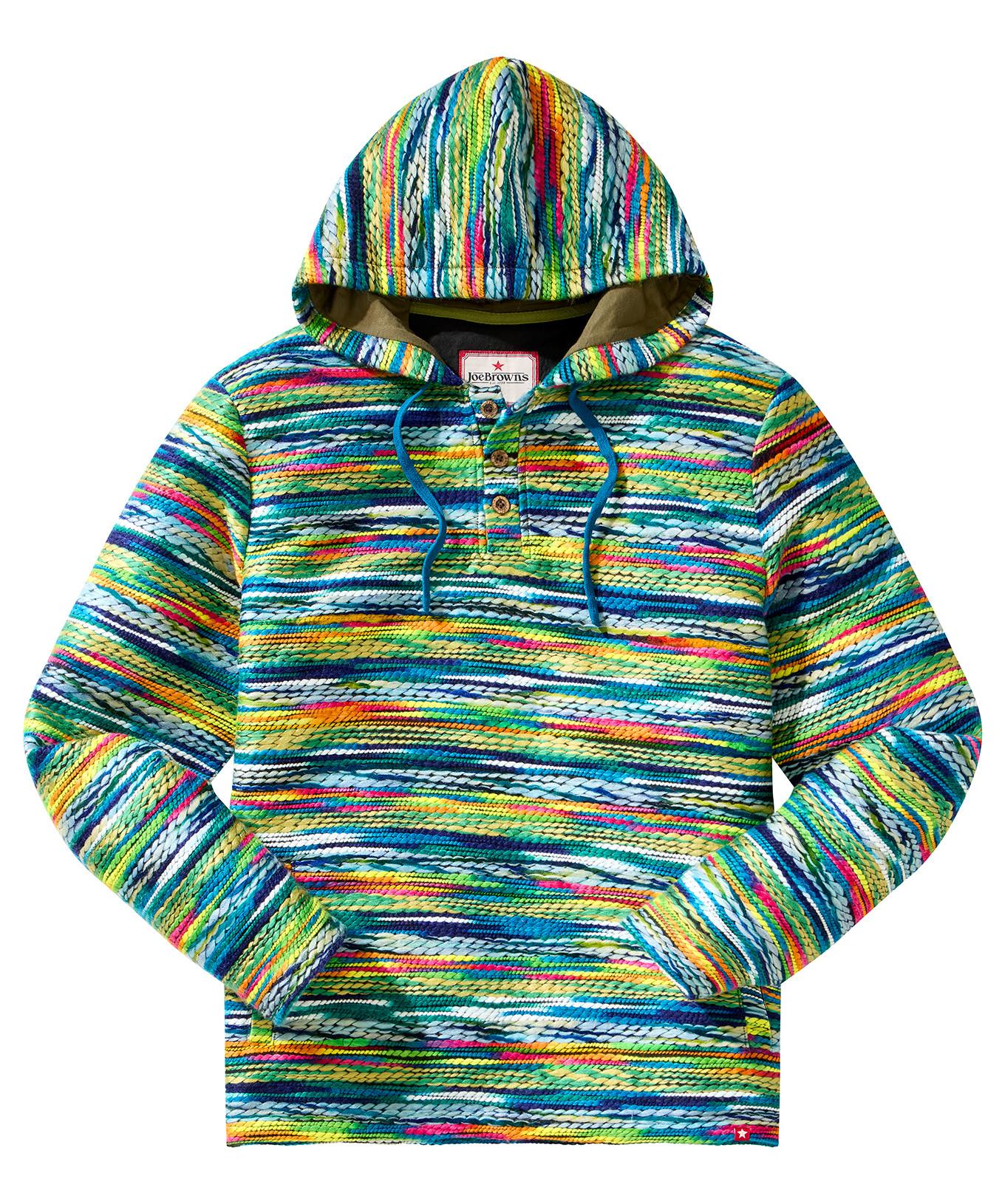 Joe Browns Hoodie rayé avec patte de boutonnage  