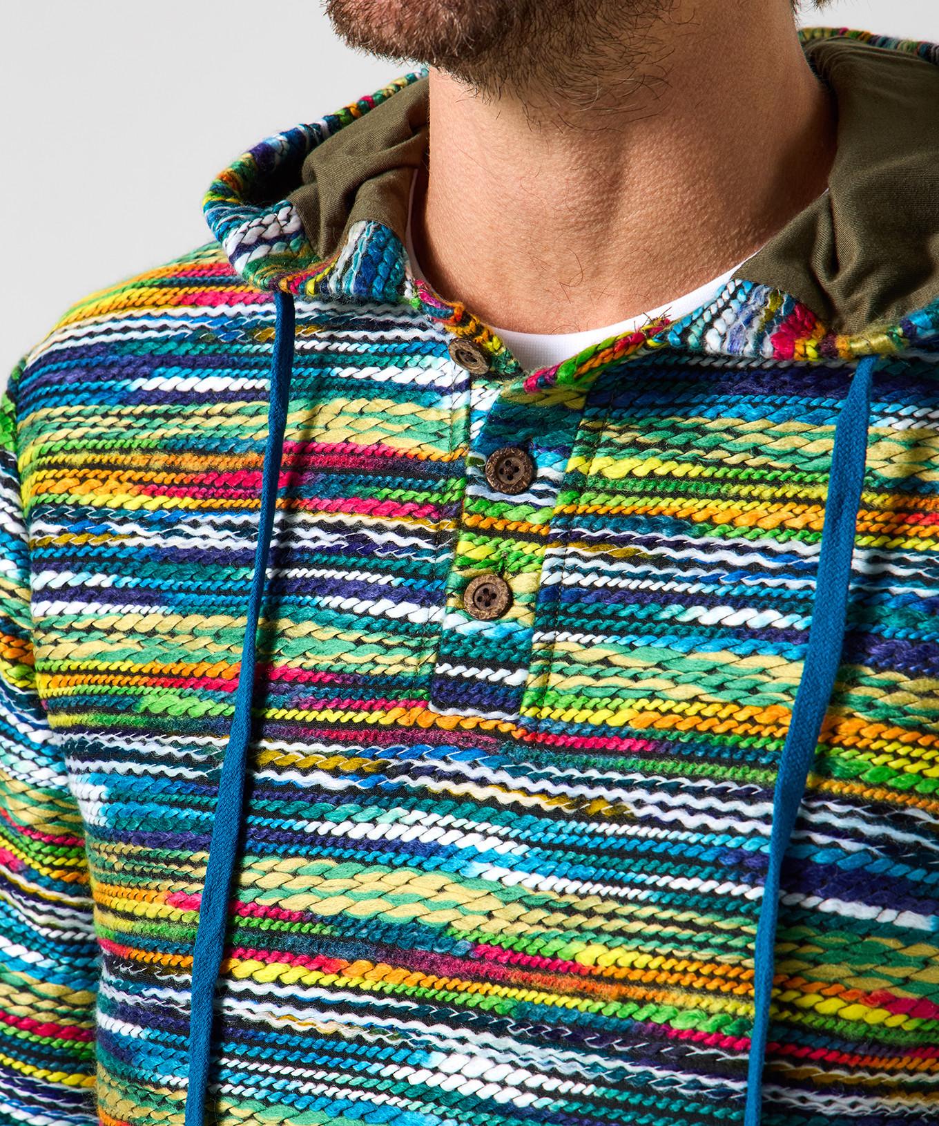 Joe Browns Hoodie rayé avec patte de boutonnage  