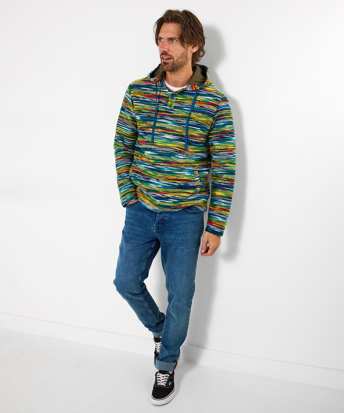 Joe Browns Hoodie rayé avec patte de boutonnage  