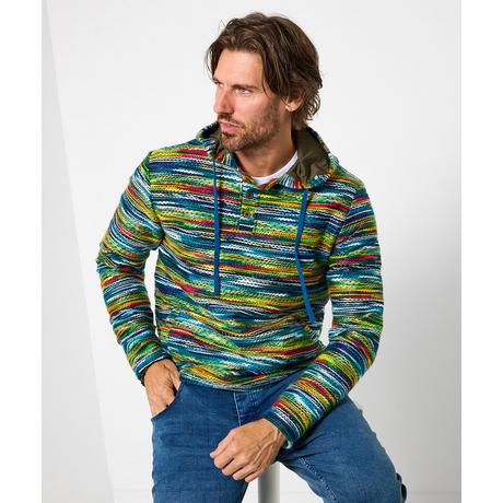 Joe Browns Hoodie rayé avec patte de boutonnage  