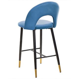 Beliani Set di 2 sedie alte en Velluto Glamour FALTON  