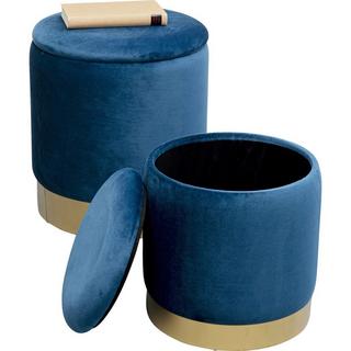 KARE Design Sgabello Cherry Storage ottone blu (set di 2)  