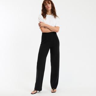 La Redoute Collections Pantalon large taille haute  