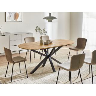 Beliani Ausziehbarer Esstisch aus MDF-Platte Modern MACQUARIE  