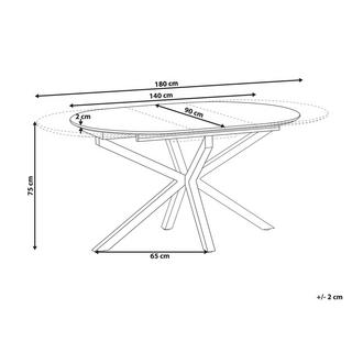 Beliani Ausziehbarer Esstisch aus MDF-Platte Modern MACQUARIE  