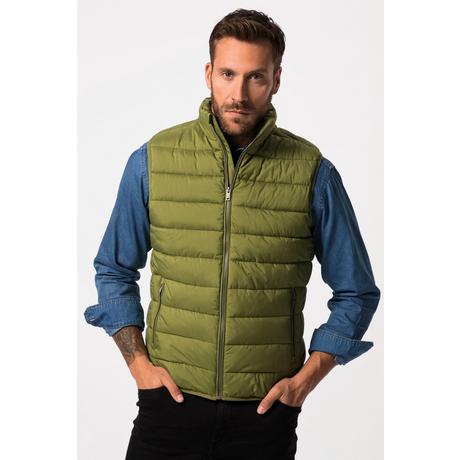 JP1880  Gilet matelassé, collection Outdoor. Col montant et fermeture zippée vert kaki 