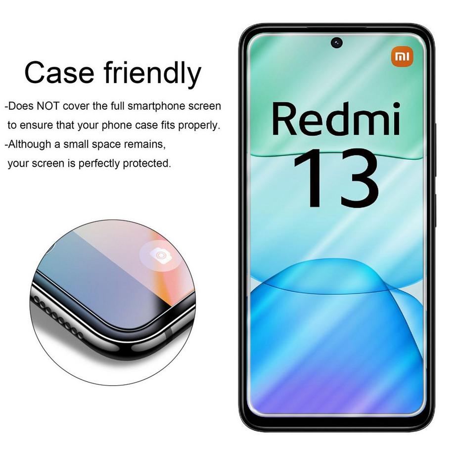Cadorabo  3x Film de protection pour Xiaomi RedMi 13 4G verre trempé 