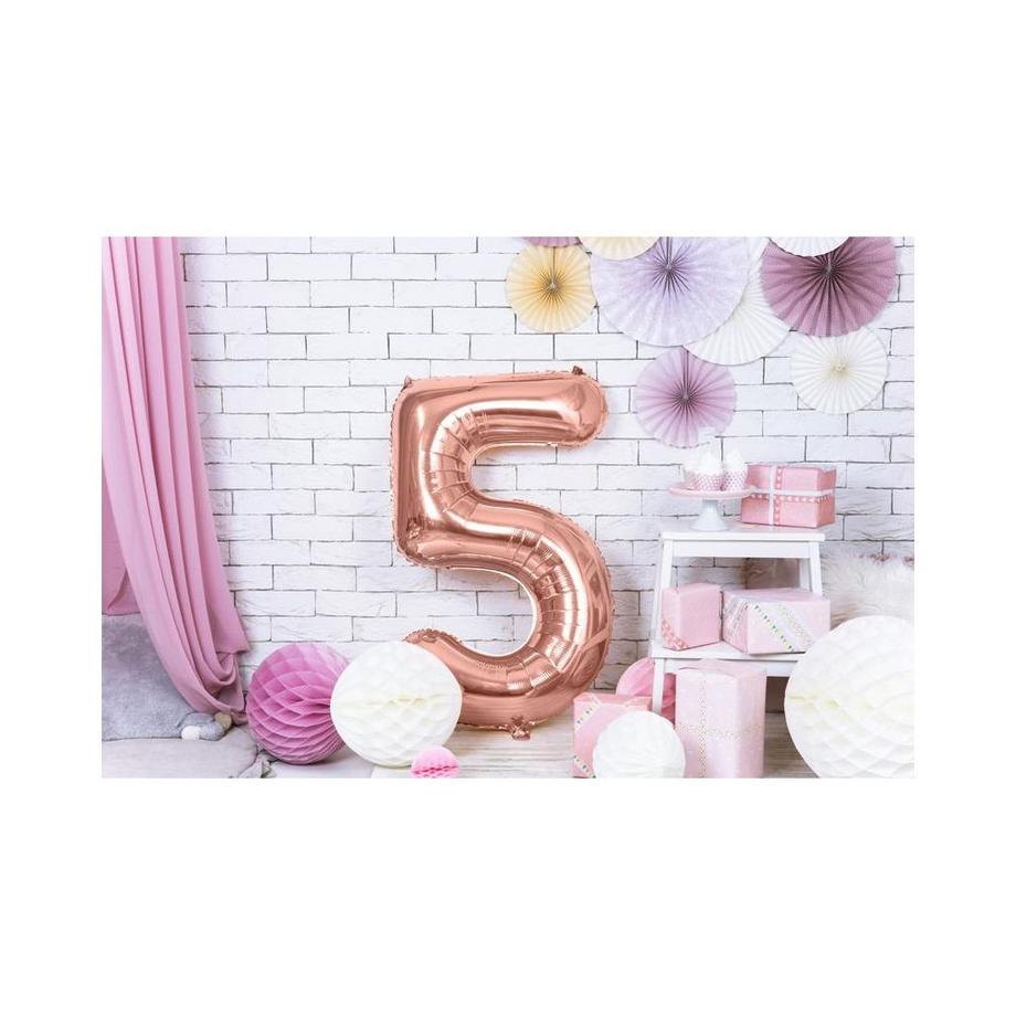 PartyDeco  Ballon en feuille  Chiffre 5 