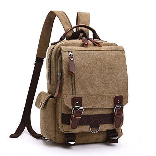 Only-bags.store Vintage Rucksack Rucksack Leinwand Tasche Bote Tasche für Arbeit und Schule  