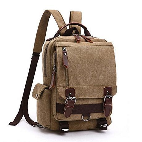Only-bags.store Zaino Messenger Vintage in Tela per Lavoro e Scuola  