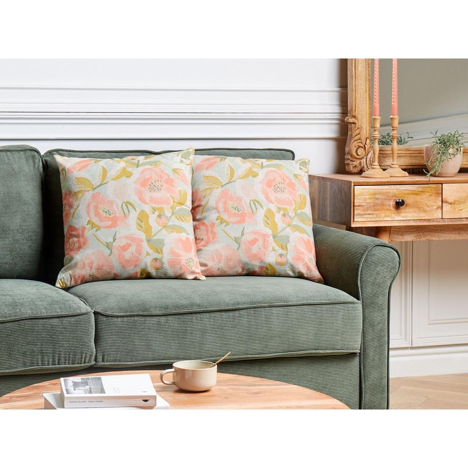 Beliani Dekokissen 2er Set aus Polyester Boho ZAHRIYE  