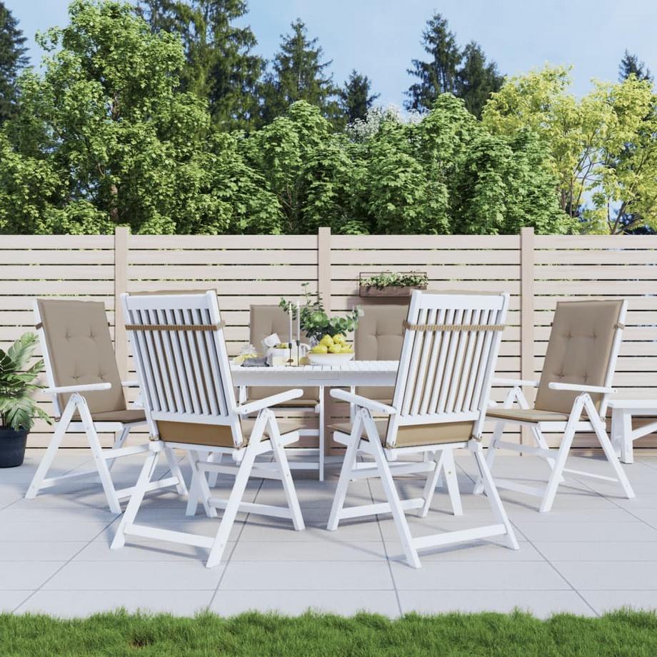 VidaXL Coussins de chaise de jardin 6 pcs tissu  