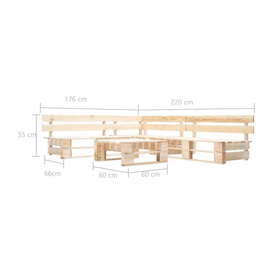 VidaXL divano Legno di pino impregnato  
