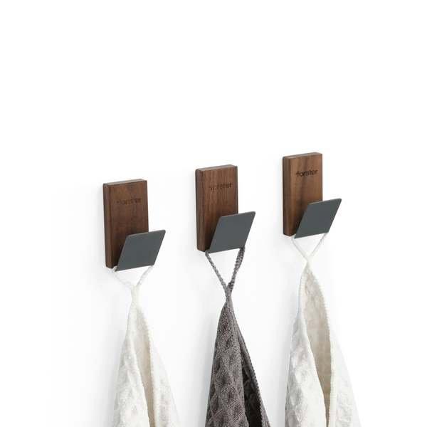 Forster Home Magnetischer Haken Rechteckig Walnuss  