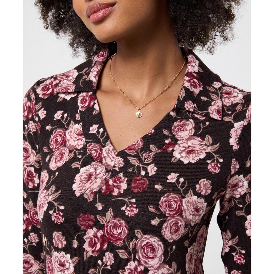 Joe Browns Jersey-Tunika mit Kragen und Blumenprint  