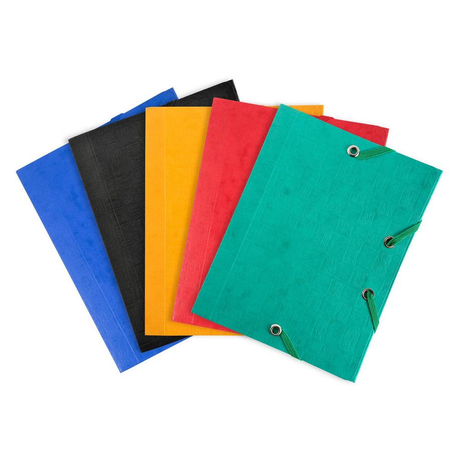 Exacompta Chemise à élastique 3 rabats Scotten 425g/m2 - Pocket 12x16cm - x 25  