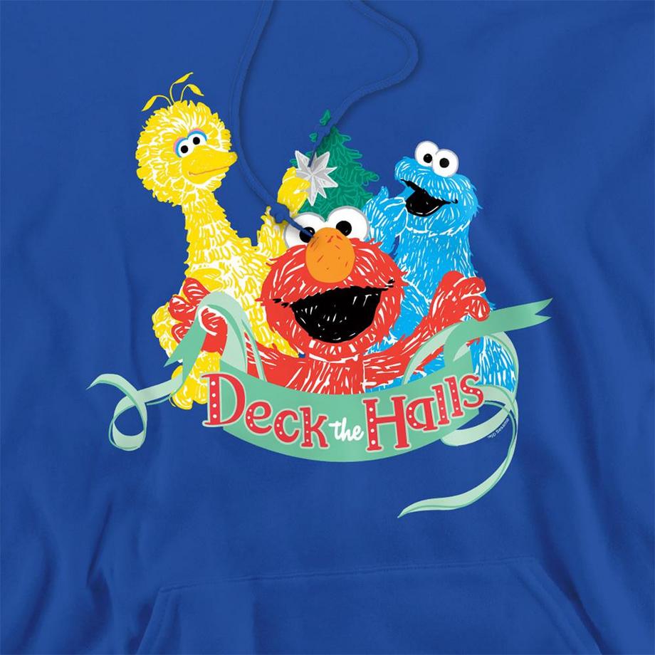 Sesame Street  Deck The Halls Kapuzenpullover  , weihnachtliches Design 