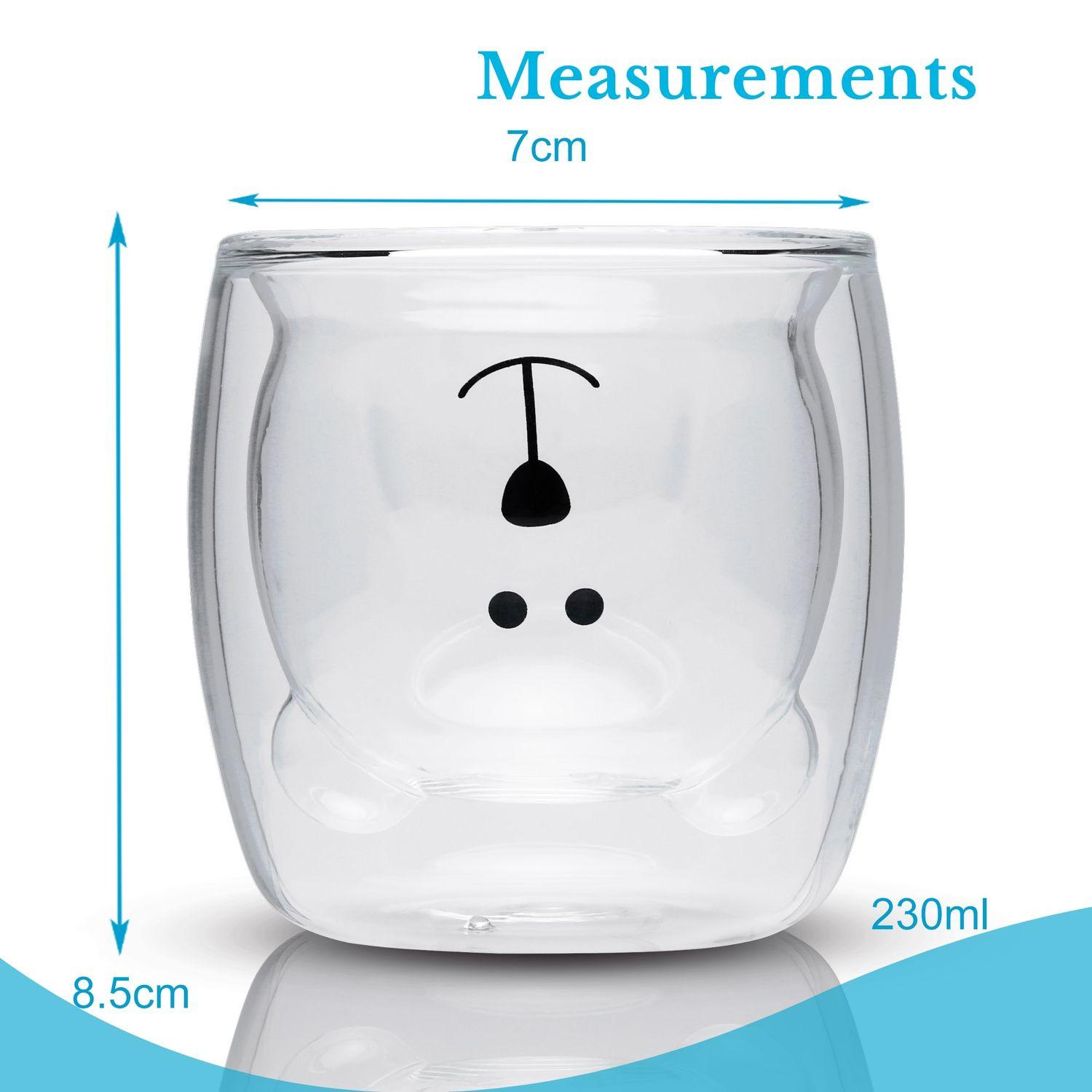 Intirilife 2x Doppelwandiges Thermo Glas Set  