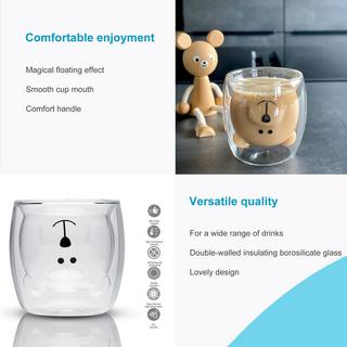 Intirilife 2x Doppelwandiges Thermo Glas Set  