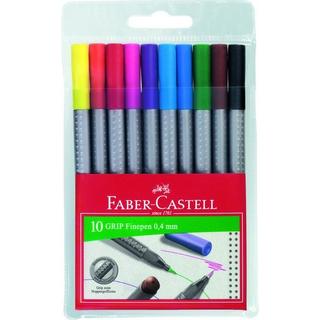 Faber-Castell FABER-CASTELL Grip Finepen 0,4mm 151610 10 Farben, Etui  