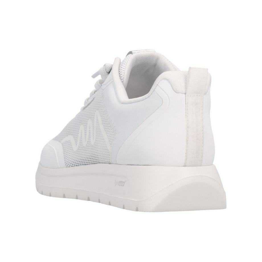 Remonte Sneaker blanche en maille avec design ondulé  
