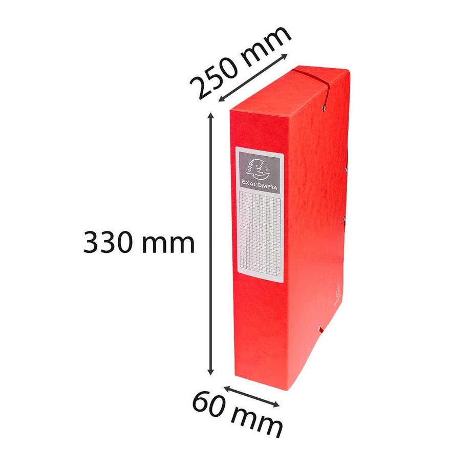 Exacompta Boite de classement Exabox Dos 60mm Carte lustrée - A4 - x 8  