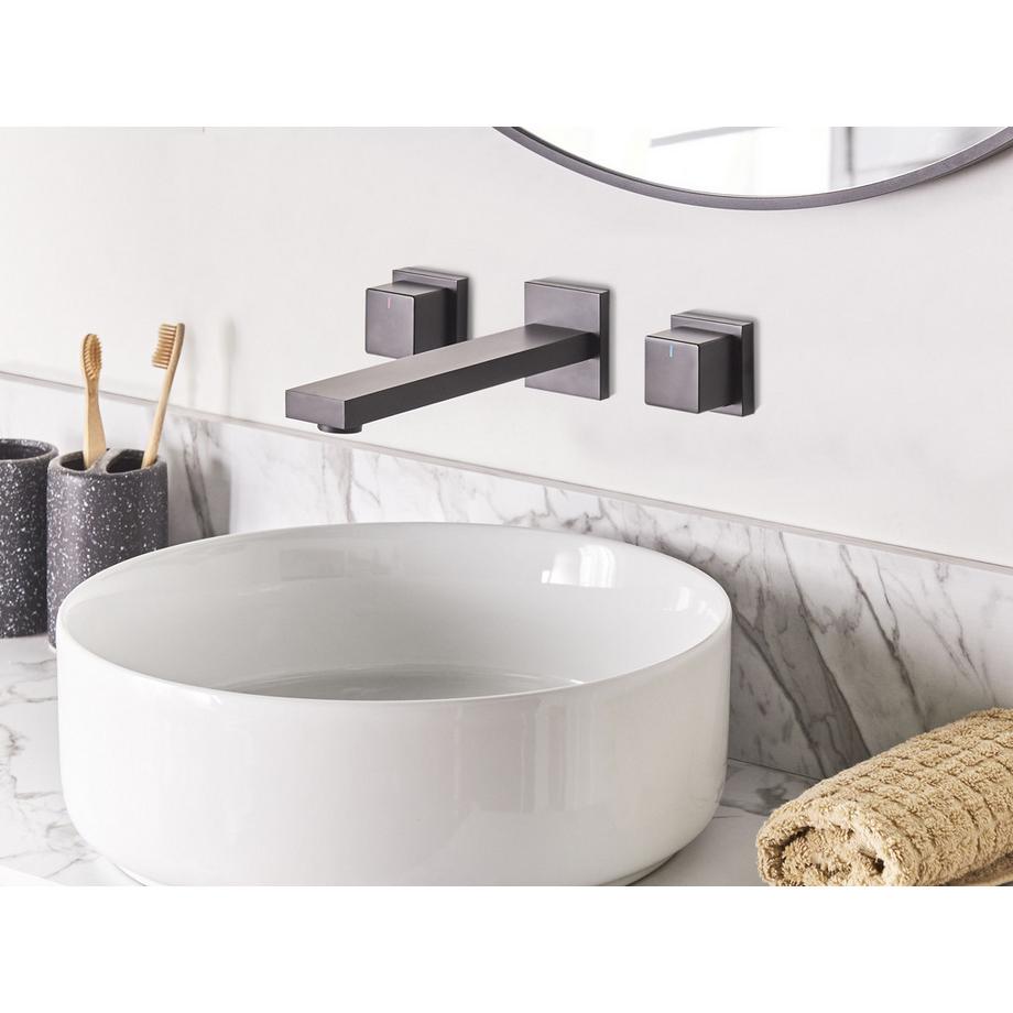 Beliani Robinet de lavabo mural en Laiton  PAILON  