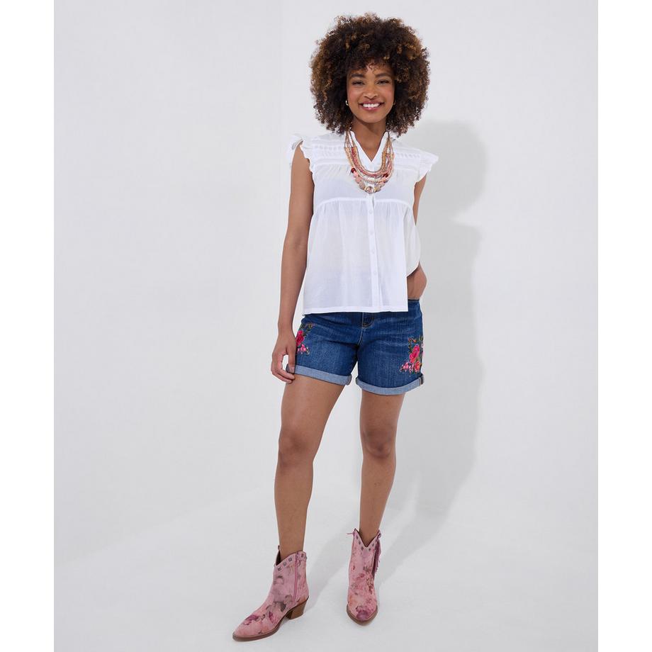 Joe Browns Chemisier Plis Nervurés Col Mandarin  