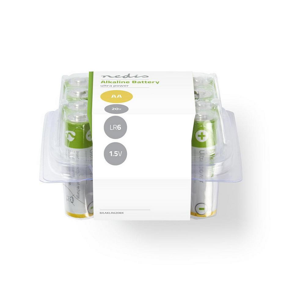 Nedis  Piles alcalines AA | 1,5 V DC | 20 pièces 