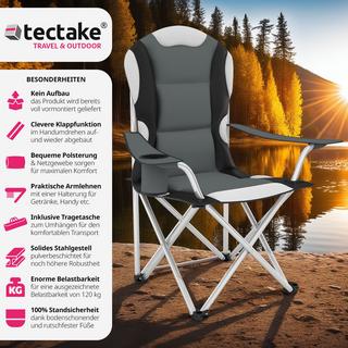 Tectake  Lot de 2 chaises pliantes avec rembourrage 