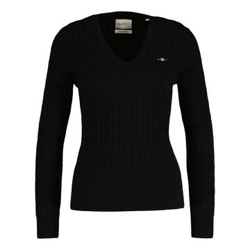 Strickpullover  Figurbetont-STRETCH CABLE V-NECK