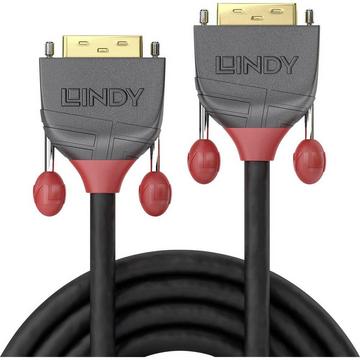 LINDY 10m DVI-D Single Link Kabel, Anthra Line