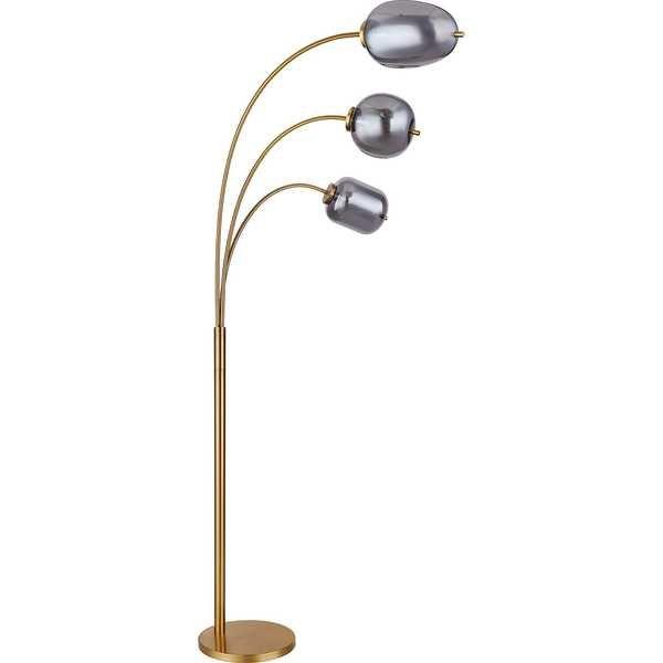 mutoni Lampadaire métal laiton 3xE14  