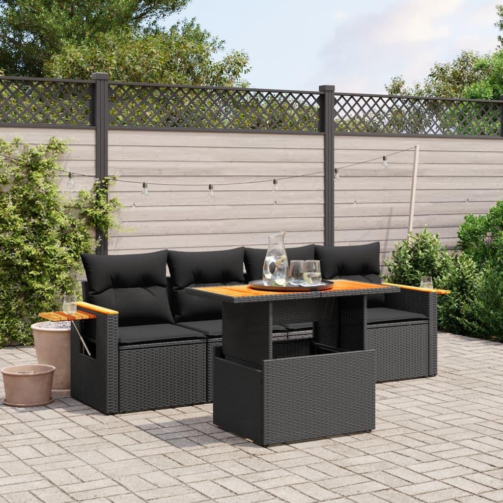 VidaXL set divano da giardino Polirattan  