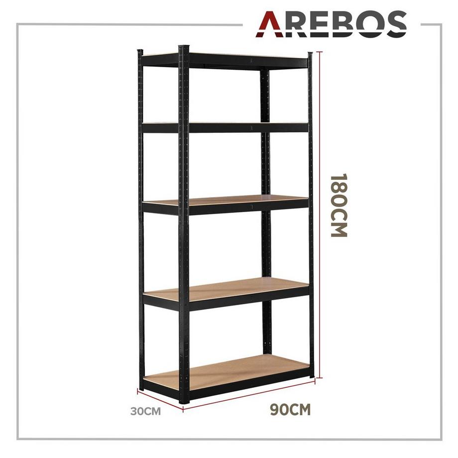 Arebos 2x Schwerlastregale  