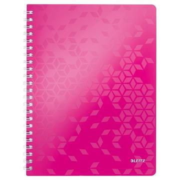 LEITZ Spiralbuch WOW PP A4 46380023 pink 80 Blatt