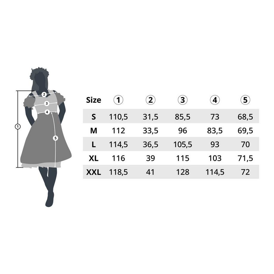 Tectake  Midi-Dirndl Traunstein modello 2 