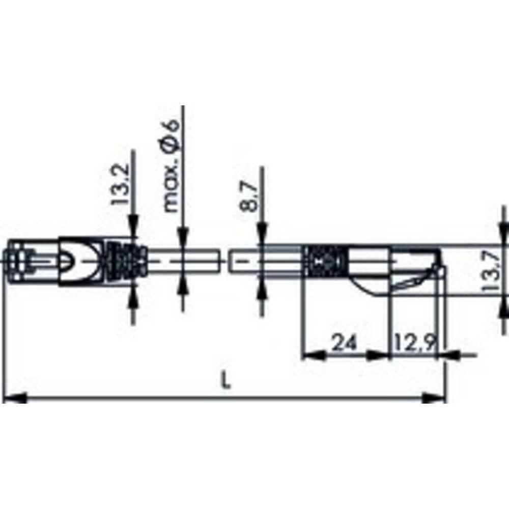 Telegärtner  L00006A0055 RJ45 Cavo di rete, cavo patch CAT 6A S/FTP 25.00 m Nero Ritardante di fiamma, Privo di 