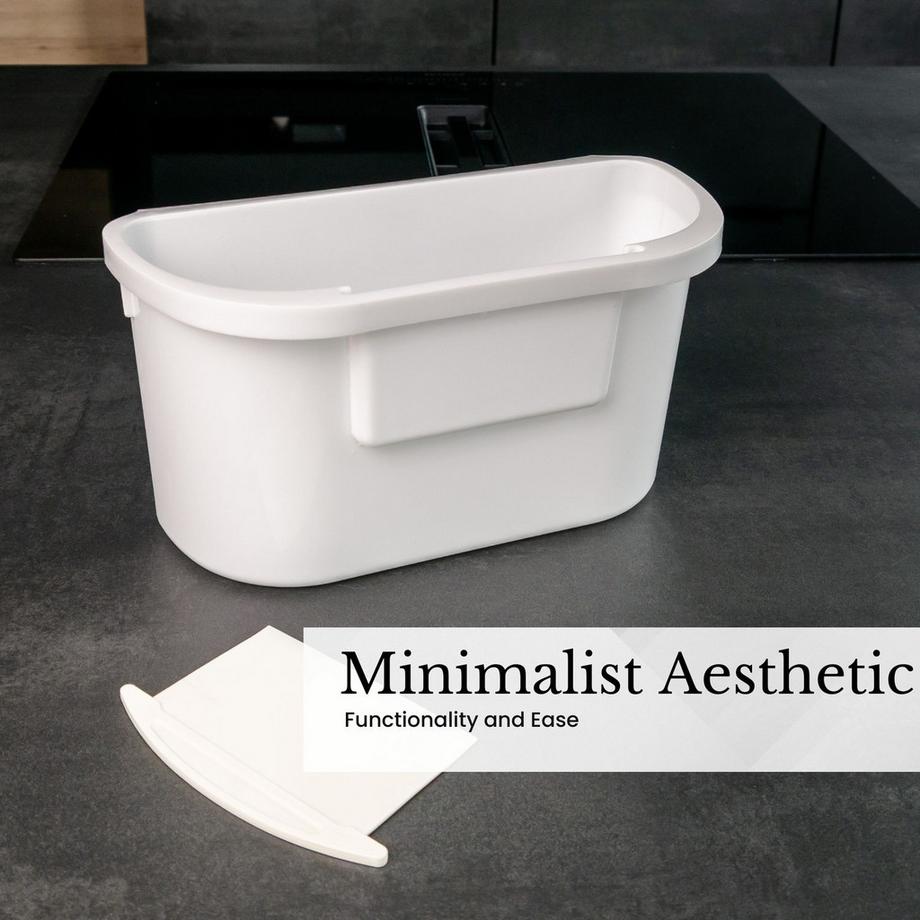 Intirilife Poubelle à suspendre  avec spatule à ordures - Poubelle tout usage pour cuisine  