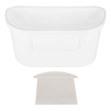 Intirilife Poubelle à suspendre  avec spatule à ordures - Poubelle tout usage pour cuisine  