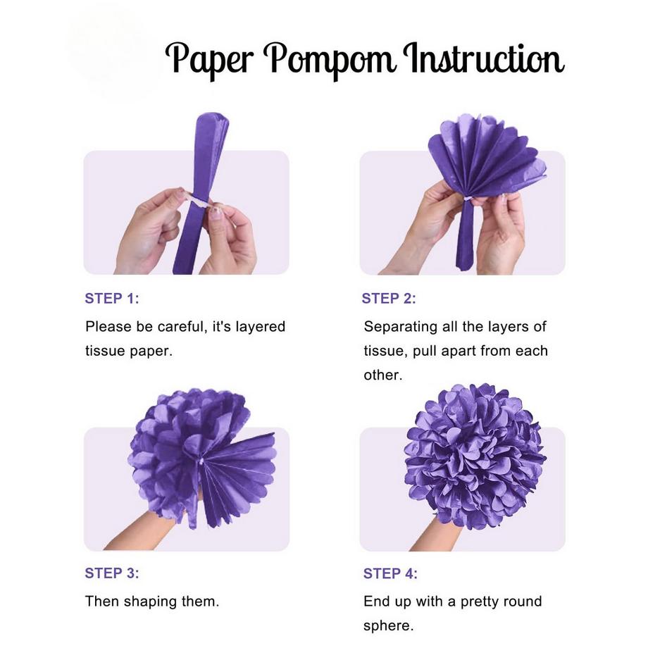 Alopini  12 PCS Seidenpapier Pom Poms für Hochzeit Geburtstag Baby Dusche Prom Festival Party 