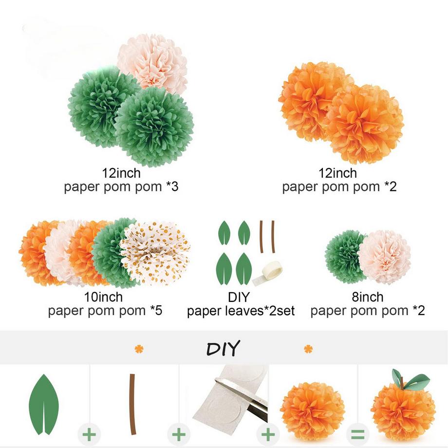 Alopini  12 PCS Seidenpapier Pom Poms für Hochzeit Geburtstag Baby Dusche Prom Festival Party 