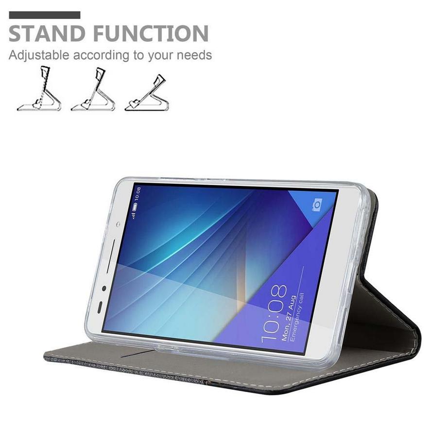 Cadorabo  Housse compatible avec Honor 7 - Coque de protection avec fermeture magnétique, fonction de support et compartiment pour carte 