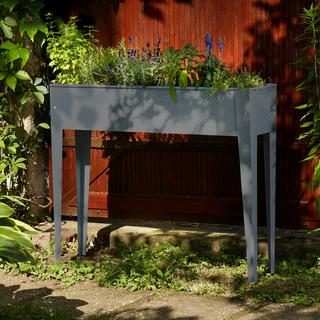 Tectake Carré Potager sur pied CALENDULA avec trou de drainage 98,5x26x82,5cm  