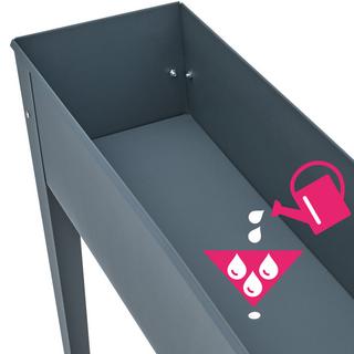 Tectake Carré Potager sur pied CALENDULA avec trou de drainage 98,5x26x82,5cm  